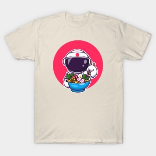 Cute Astronaut Eating Ramen T-Shirt